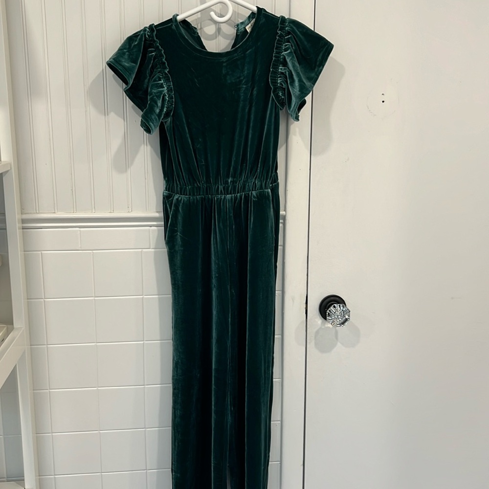 Girls JCrew Factory Velvet Jumpsuit